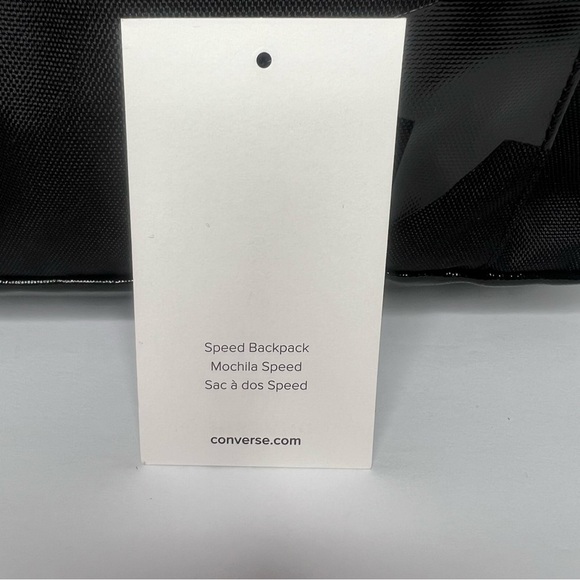 Converse Black Speed 2 Unisex Black Polyester Backpack One Size | NEW/NWT!!🖤✔️ - Picture 16 of 16